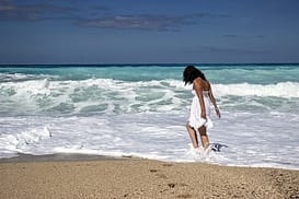 woman on beach